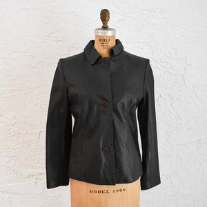 Style & Co Black Leather Jacket, Size S